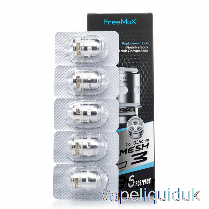 Freemax Fireluke Solo FL Mesh Replacement Coils 0.15ohm FL3 Mesh Coils Vape Juice